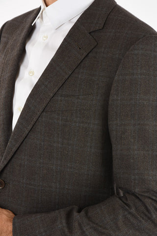 COLLEZIONI no vent Plaid 2-Buttons Blazer