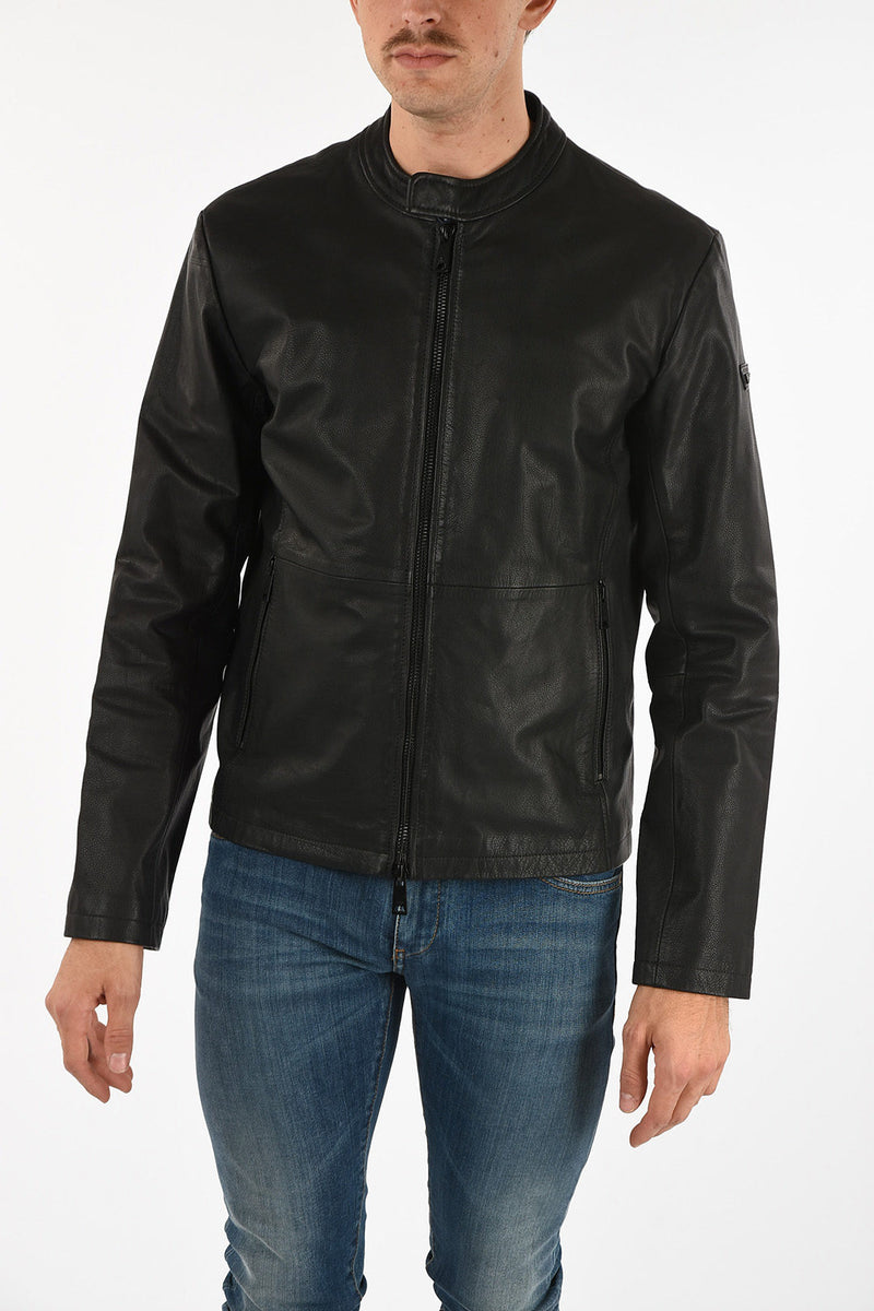 Armani – ARMANI JEANS Leather Jacket – Men – Glamood Outlet