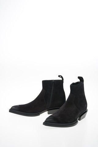 Suede SANTIAG Texan Booties 4cm