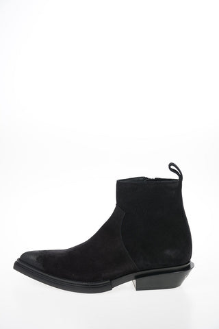 Suede SANTIAG Texan Booties 4cm