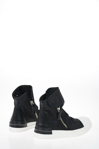 Fabric Zip Closure SKIN High Top Sneakers