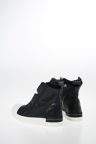 Cracked Leather SKIN High Top Sneakers