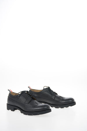 Leather Derby Shoes with Brogues
