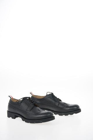 Leather Derby Shoes with Brogues