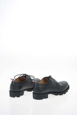 Leather Derby Shoes with Brogues