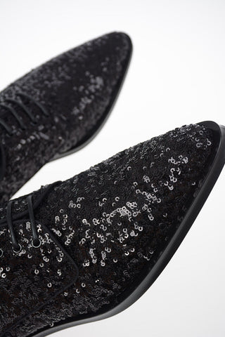 Scarpe Oxford in Paillettes
