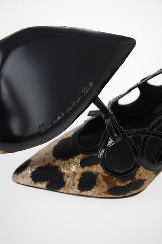 Slingbacks Fantasia Animalier 10 cm