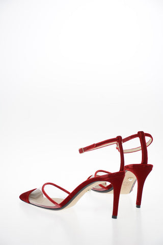 Pumps SARA in Vinile e Velluto 8 cm