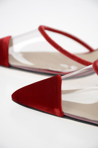 Pumps SARA in Vinile e Velluto 8 cm
