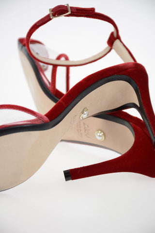 Pumps SARA in Vinile e Velluto 8 cm