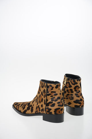 Animal Printed Ponyskin Beatle Boots