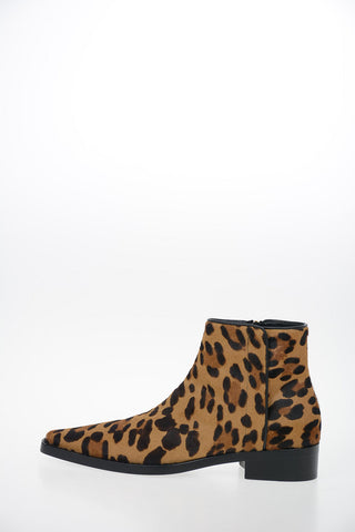 Animal Printed Ponyskin Beatle Boots