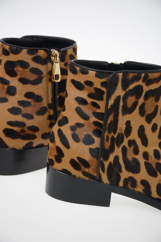 Animal Printed Ponyskin Beatle Boots