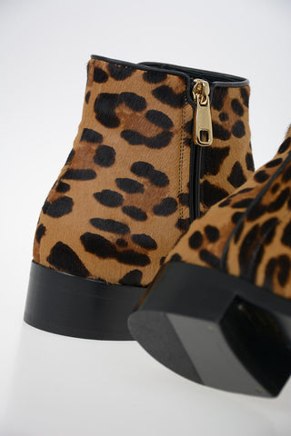 Animal Printed Ponyskin Beatle Boots