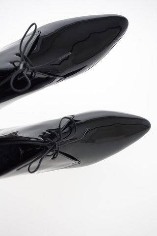 Lacquered Leather JONAS Lace Up Booties