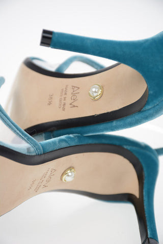 Mules YLENIA in Velluto e Vinile 8 cm