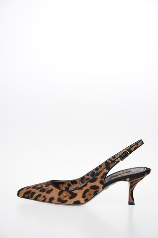Slingbacks in Cavallino Maculato 5 cm