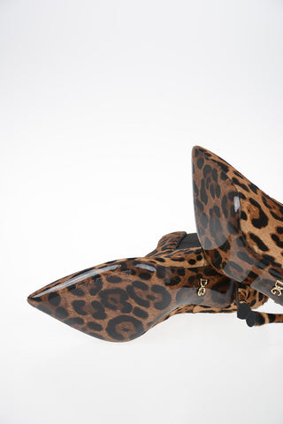 Animal Printed Ponyskin Pull On Booties 9 cm