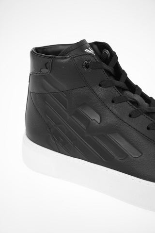 EA7 EMPORIO Leather High Top Sneakers