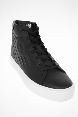 EA7 EMPORIO Leather High Top Sneakers