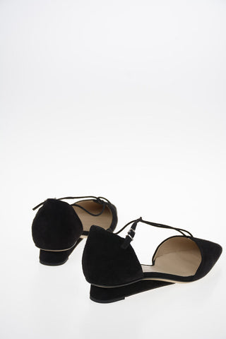 GIORGIO ARMANI  Point Toe Suede Leather D’orsay flats 