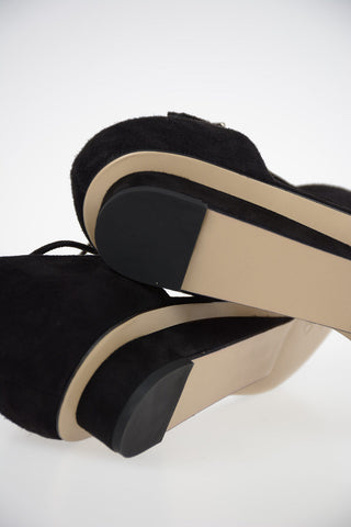 GIORGIO ARMANI  Point Toe Suede Leather D’orsay flats 