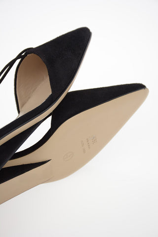 GIORGIO ARMANI  Point Toe Suede Leather D’orsay flats 