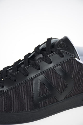 ARMANI JEANS Leather and Fabric Sneakers