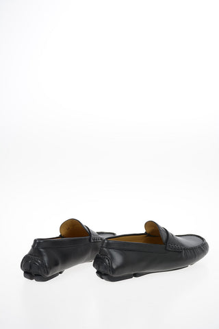 COLLEZIONI Leather Driver Loafers