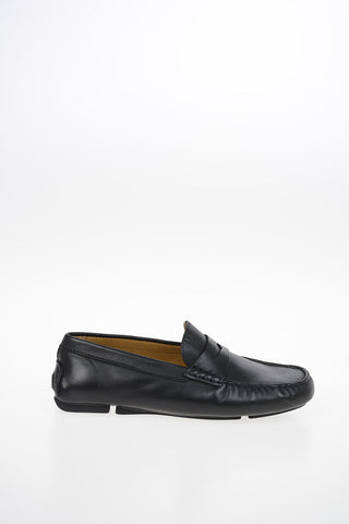 COLLEZIONI Leather Driver Loafers