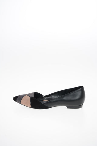 GIORGIO ARMANI Suede Leather D’orsay flats 