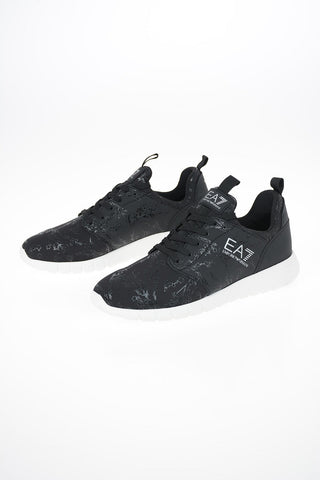 EA7 EMPORIO Floral-Print Fabric Sneakers