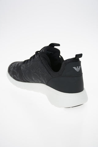 EA7 EMPORIO Floral-Print Fabric Sneakers