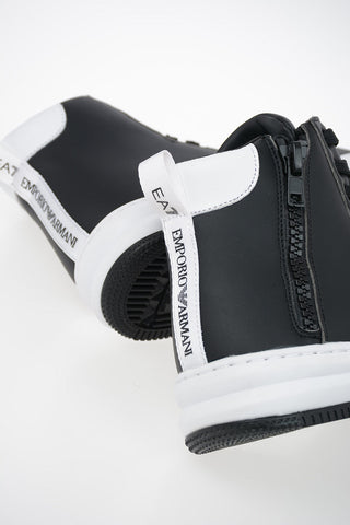 EA7 EMPORIO Faux Leather High Top Sneakers