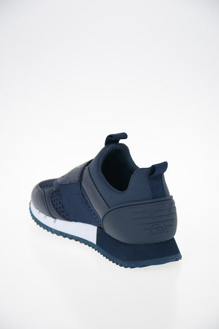 EA7 EMPORIO Fabric and Leather Sneakers