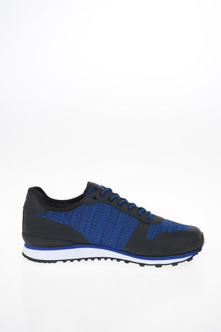 ARMANI JEANS Fabric and Leather Insert Sneakers