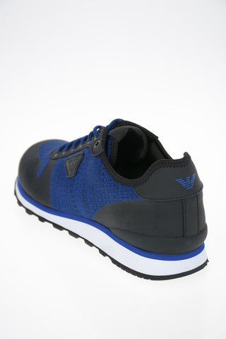 ARMANI JEANS Fabric and Leather Insert Sneakers