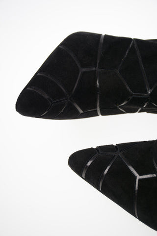 GIORGIO ARMANI 10cm Suede Leather Stiletto Heel Booties