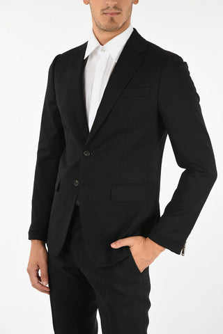 Virgin Wool Side Vents 2 Button Blazer