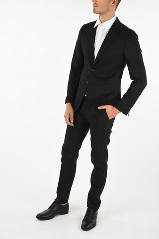 Virgin Wool Side Vents 2 Button Blazer