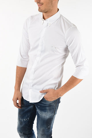 Camicia Button-Down manica a 3/4