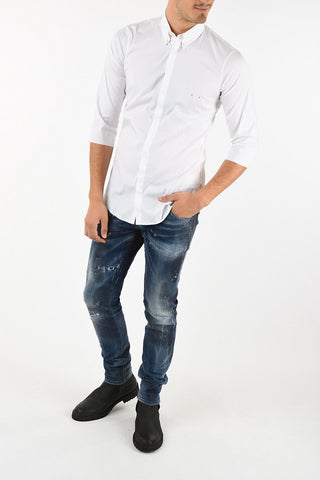 Camicia Button-Down manica a 3/4
