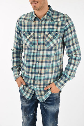 Snap Button Club Check Shirt