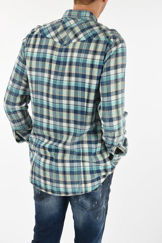 Snap Button Club Check Shirt