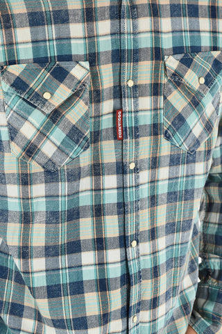 Snap Button Club Check Shirt