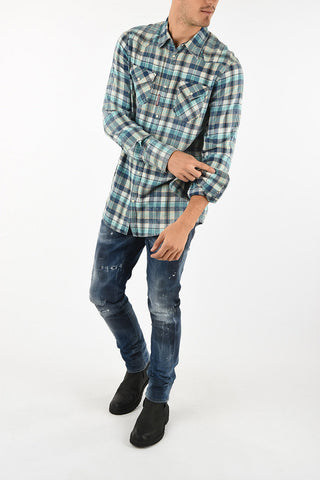 Snap Button Club Check Shirt