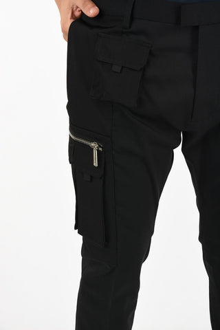 Virgin Wool No Hem Cargo Pants