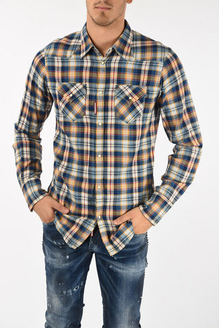 Snap Button Club Check Shirt