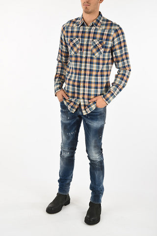 Snap Button Club Check Shirt