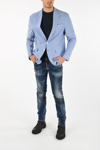 Center Vent Hopsack 2-Button Blazer